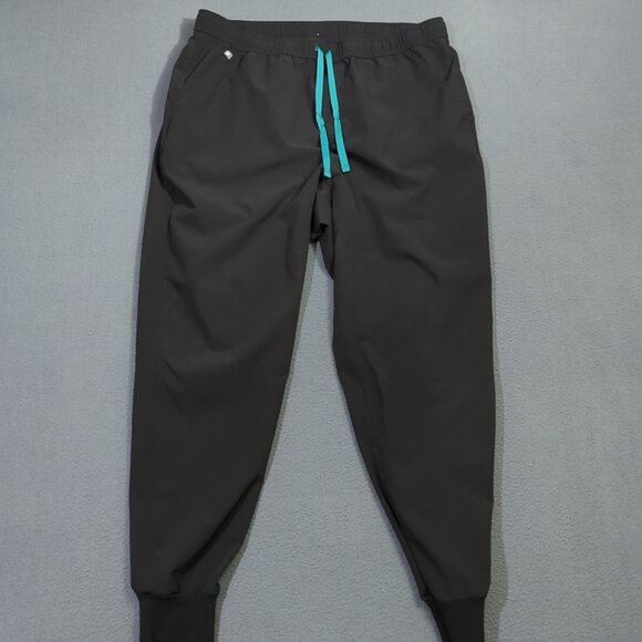 Figs Scrub Set Men's XXL/XL Black FionX Fabric Leon Three Pocket Top Joggers - Picture 10 of 16